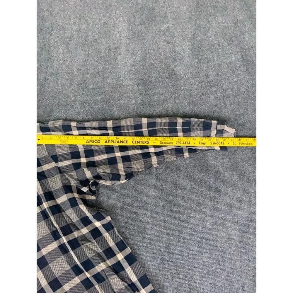 Ralph Lauren Shirt Mens Brown Houndstooth Plaid 2XL Blake Button Up Long‎ Sleeve